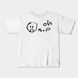 Oh poop sad face Kids T-Shirt